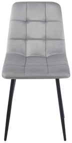 Set 4 Stoelen Stuhl Fluweel
