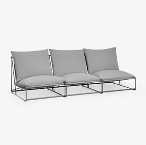Amaro 3-delige Modulaire Tuinbank Grijs - Sklum