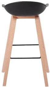 House of Rebels Barkruk - Romeo - 65 cm - Zwart - Hout - Set van 2 - House of Rebels