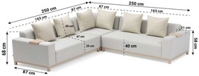 Hoek loungeset 5 personen Outdoor textiel Grijs  De Laan Projects