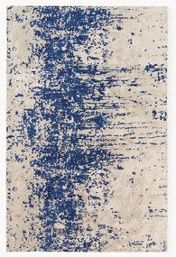 Handgeweven wollen vloerkleed Cynthia met abstract patroon