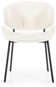 Eleonora Tess Boucle Eetkamerstoel Ronde Rug Beige