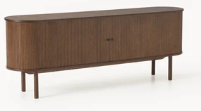 XL-dressoir Calary met geribde voorzijde in bruin
