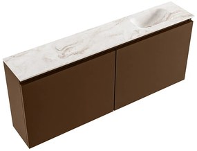 Mondiaz Ture DLux toiletmeubel 120cm rust met wastafel frappe rechts zonder kraangat