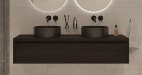 Gliss Design Ares badmeubel 160cm 2 lades charcoal zonder waskom