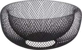 Secret de Gourmet Fruitschaal Mesh - Ø 27 cm - Zwart - Metaal