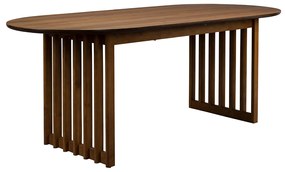 Dutchbone Barlet Walnut Uitschuifbare Eettafel Ovaal Walnoot