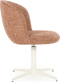 Eleonora Molly Draaibare Eetkamerstoel Rood Met Beige Poten