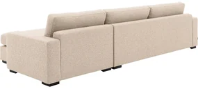 Goossens Hoekbank Lucca Met Chaise Longue wit, stof, 3-zits, stijlvol landelijk
