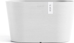 Ecopots bloempot Tokyo 30 met waterreservoir - Ovaal - Pure White - 30 x 17 x H17 cm