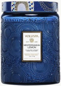 Handgemaakte geurkaars Mediterranean Lemon (citroen, bergamot, jasmijn en solar amber)