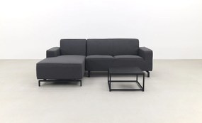 Boavista/Toronto loungebank chaise longue - Sooty - 3-delig - rechts