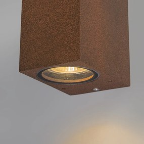 Set van 2 industriële wandlampen roestbruin 2-lichts IP44 - Baleno