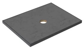 Thebalux Type wastafelblad 60x46cm frame mat zwart Keramiek Dark Grey 2TY60076D
