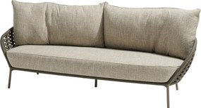 4 Seasons Outdoor Vera 3-zits loungebank Mocca Loungebank beige weerbestendig