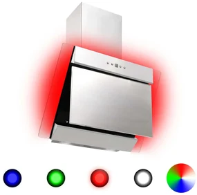 vidaXL Afzuigkap RGB-LED 60 cm roestvrij staal en gehard glas