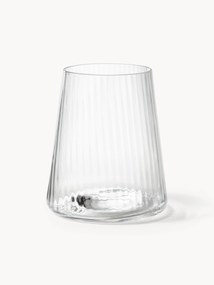 Handgemaakte waterglazen Cami met groefstructuur, 4 stuks