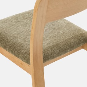 Set van 2 massief eiken gestoffeerde stoelen Talet