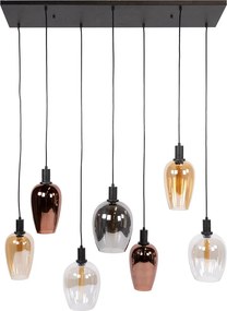 Hanglamp Met Gekleurde Glazen Kappen