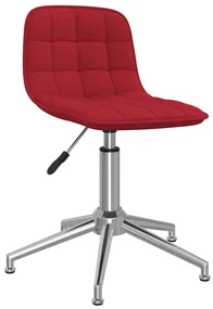 vidaXL Eetkamerstoelen draaibaar 4 st stof wijnrood