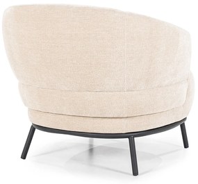 Eleonora David Zachte Fauteuil Taupe Met Ronde Rug