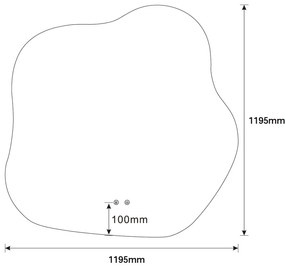 Best Design Blub organische spiegel met spiegelverwarming 120x120cm