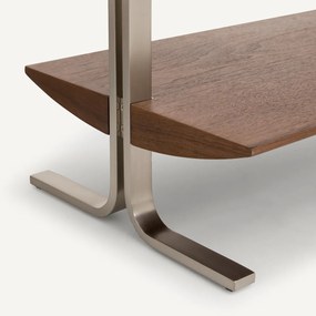 Boekenrek in notenhout L55 cm, Livel
