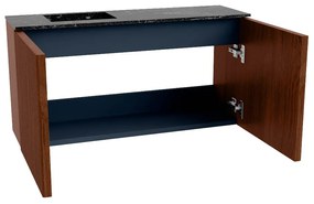 Mondiaz Joya DLux 80cm toiletmeubel ruby met wastafel faye links zonder kraangat lava