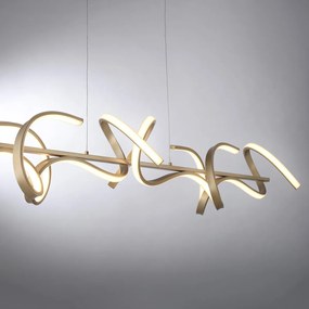 Eettafel / Eetkamer Design hanglamp messing incl. LED en dimmer - Krisscross Design Binnenverlichting Lamp