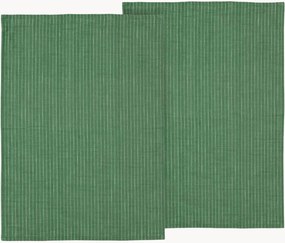 Katoenen theedoeken Line, 2-delig