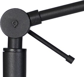 Moderne vloerlamp zwart met kap goud 50 cm - Editor