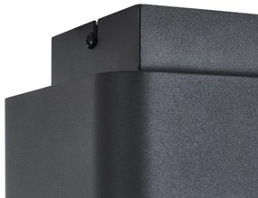 Afgeronde opbouwspot zwart draai- en kantelbaar - Dox