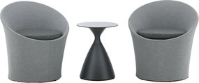 The Outsider Lounge/Balkon Set- Luuk - Zwart/Grijs - Tafel - 2 Kussens - The Outsider