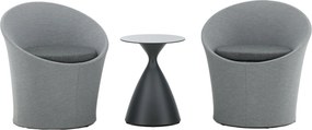 The Outsider Lounge/Balkon Set- Luuk - Zwart/Grijs - Tafel - 2 Kussens - The Outsider