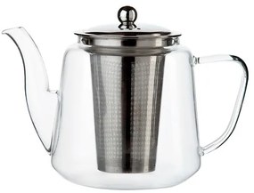 Theepot met theezeefje, recht, glas, 1,1 l