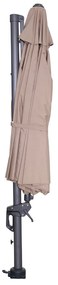 Garden Impressions Hawaii zweefparasol Ø350 cm - frame carbon black - doek taupe