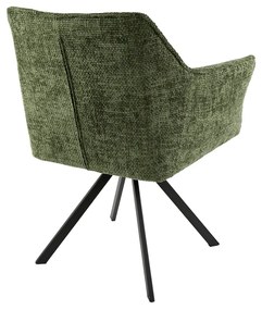 Velvet Eetkamerstoel Draaibaar Groen