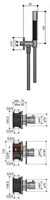 Hotbath Cobber IBS20GN inbouwdouche met 15cm plafondbuis geborsteld nikkel