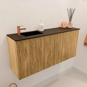Mondiaz Joya 90cm toiletmeubel oak met wastafel faye links 1 kraangat urban