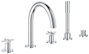 Grohe Atrio 5-gats badrandcombinatie kruisgrepen chroom 29408000