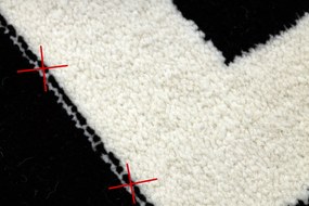 Tapijt HAMPTON Kader zwart - TWEEDE-KLASSE PRODUCT