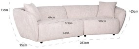 Richmond Interiors Armand Creme Design Bank Met Kink