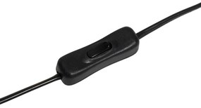 Design tafellamp zwart 17 cm velours kap groen met goud 35 cm - Alisia