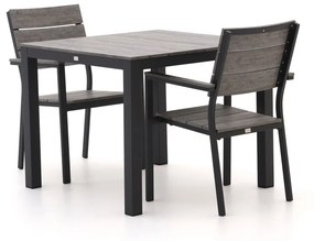 Diningset Bellagio | 2 personen polywood | Tuinset stapelbaar | 3-delig | Kees Smit Tuinmeubelen