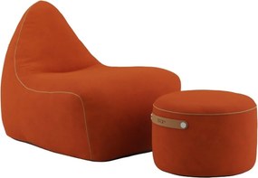 Sackit Stoel & Pouf Indoor - Orange Jaquard