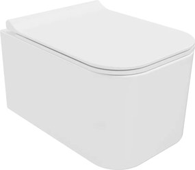 Mexen Elis rimloze wc-pot met langzaam sluitende slanke zitting, duroplast, glanzend wit - 30910700
