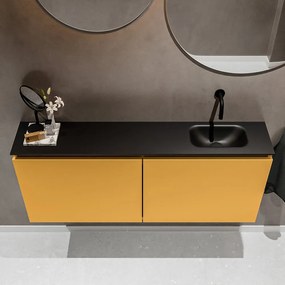 Mondiaz Ture 120cm toiletmeubel ocher met wastafel urban rechts geen kraangat