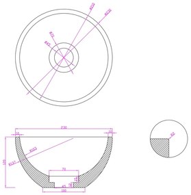 Fontana Pink Onyx Micro Marble toiletmeubel met ribbelfront 40cm warm eiken