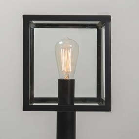 Moderne buitenlamp paal zwart 100 cm - Rotterdam Modern E27 Buitenverlichting kubus / vierkant vierkant