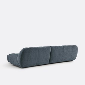 Rechte hoekbank, dik fluweel, Nuria